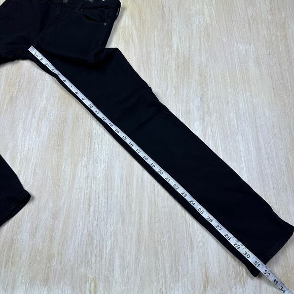 Ag Adriano Goldschmied Black The Mid Rise Stevie Slim Straight Jeans Women's 25 - Picture 10 of 13